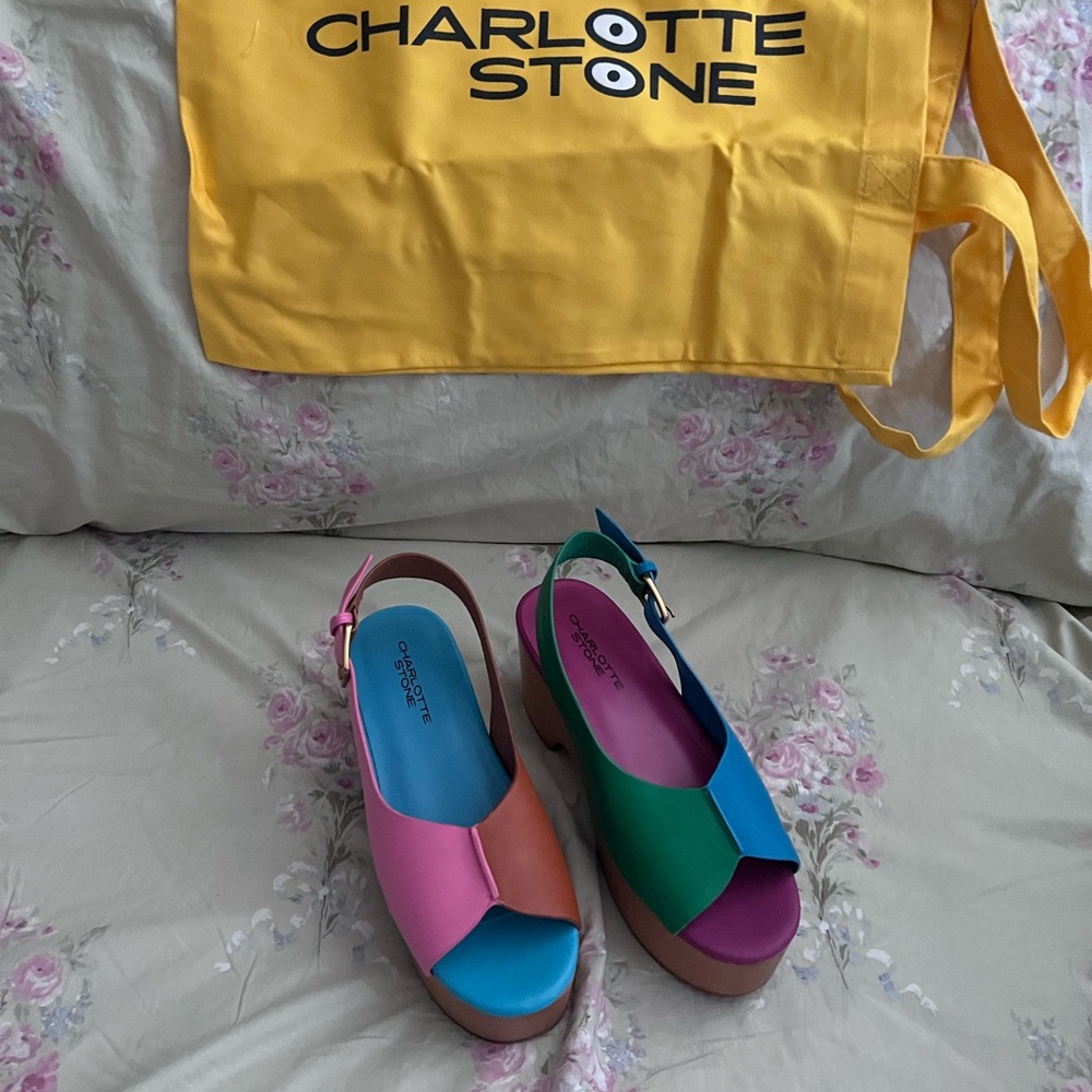 Charlotte Stone Colorful Platform Sandals
